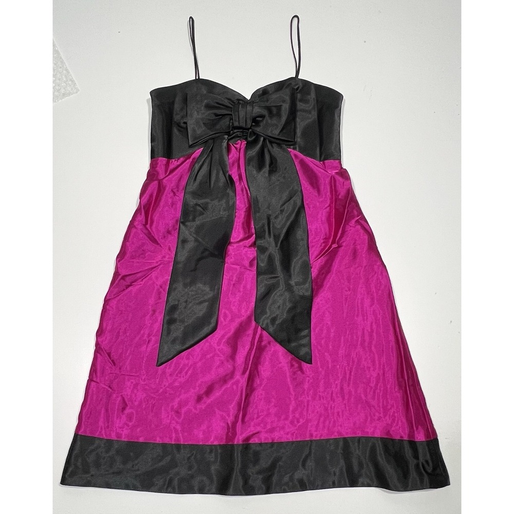 Jessica McClintock For Gunne Sax Pink And Black Teen Dress Size 1 Read desc.